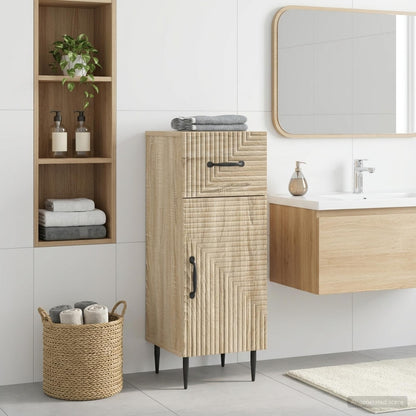 vidaXL Bathroom Storage Cainet HAARLEM Sonoma Oak 30 x 31 x 80 cm 1