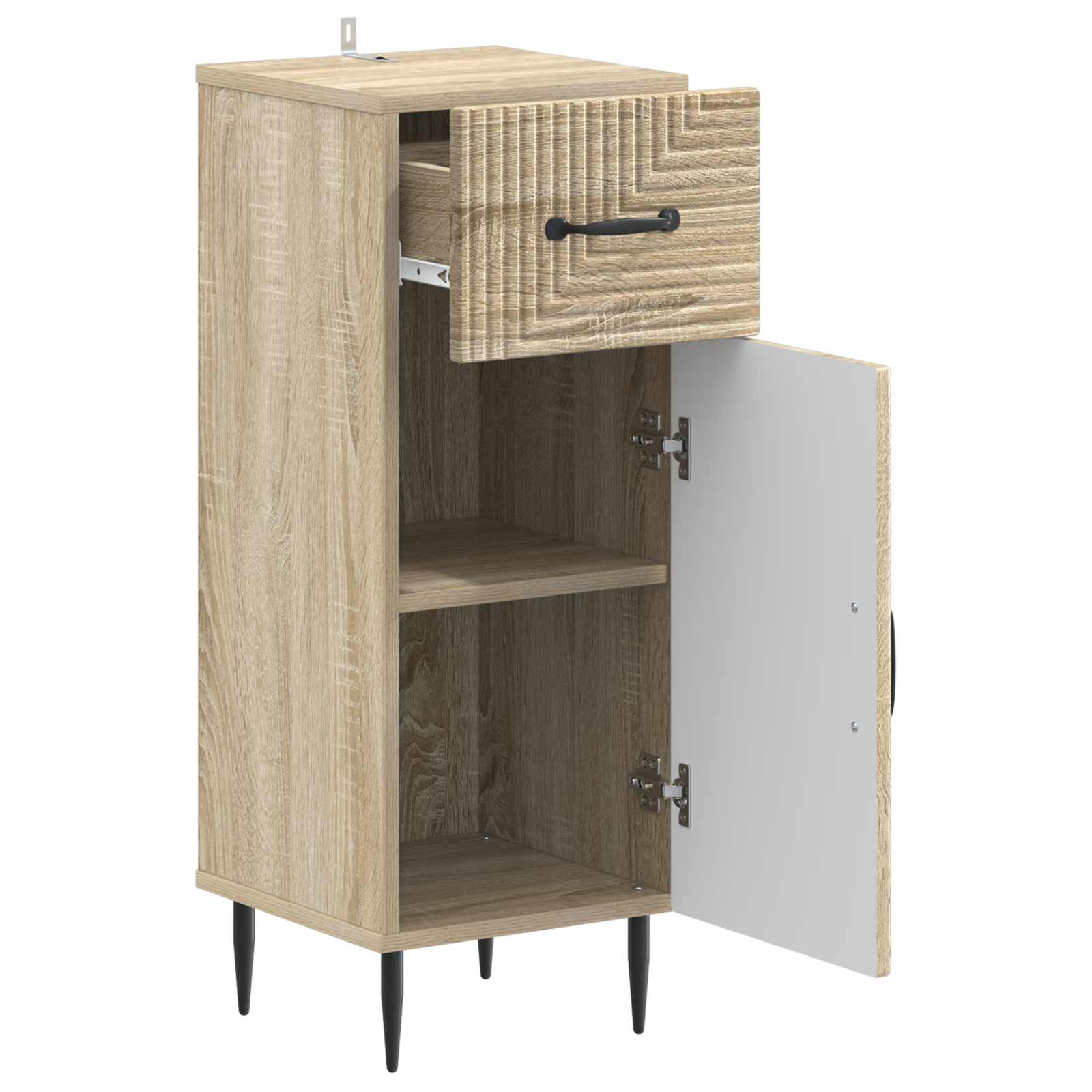 vidaXL Bathroom Storage Cainet HAARLEM Sonoma Oak 30 x 31 x 80 cm 3