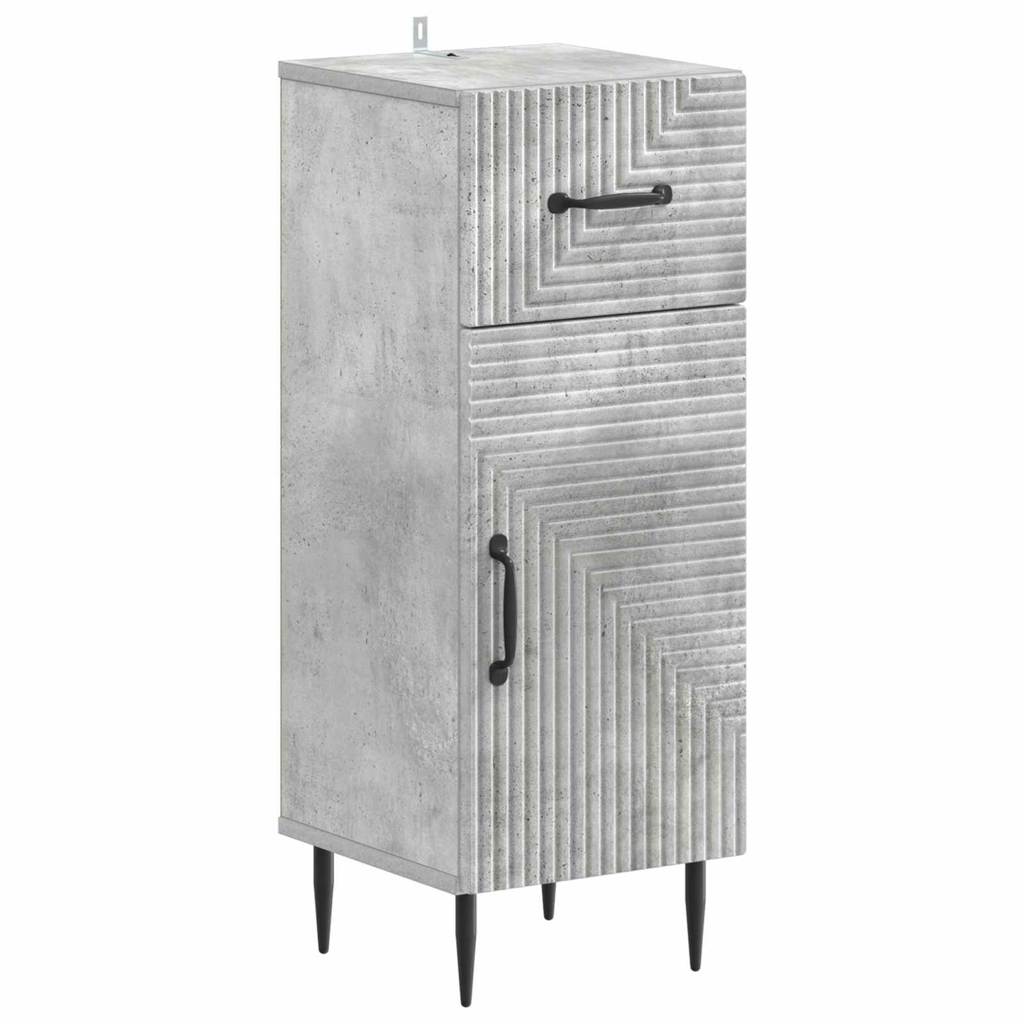 vidaXL Bathroom Storage Cainet HAARLEM Concrete Grey 30 x 31 x 80 cm 2