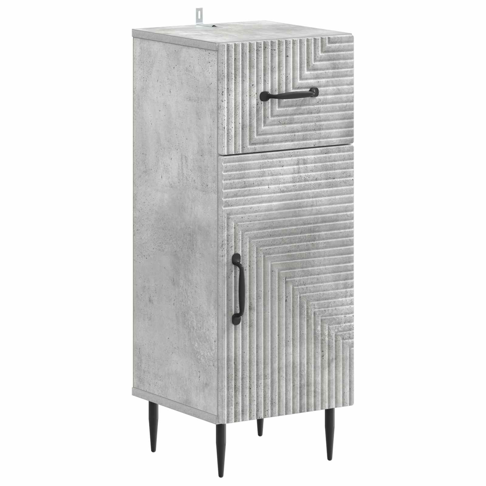 vidaXL Bathroom Storage Cainet HAARLEM Concrete Grey 30 x 31 x 80 cm 2