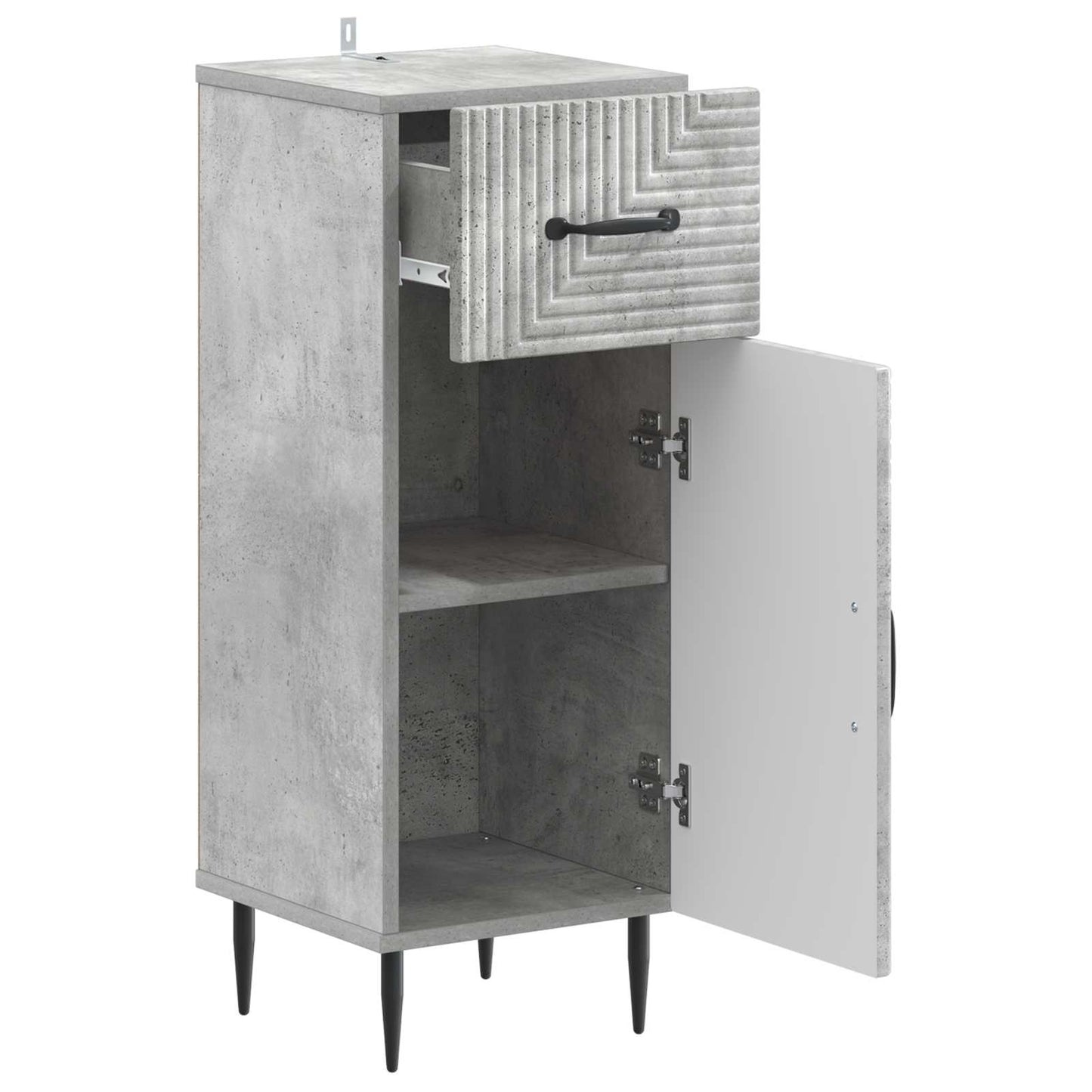 vidaXL Bathroom Storage Cainet HAARLEM Concrete Grey 30 x 31 x 80 cm 3