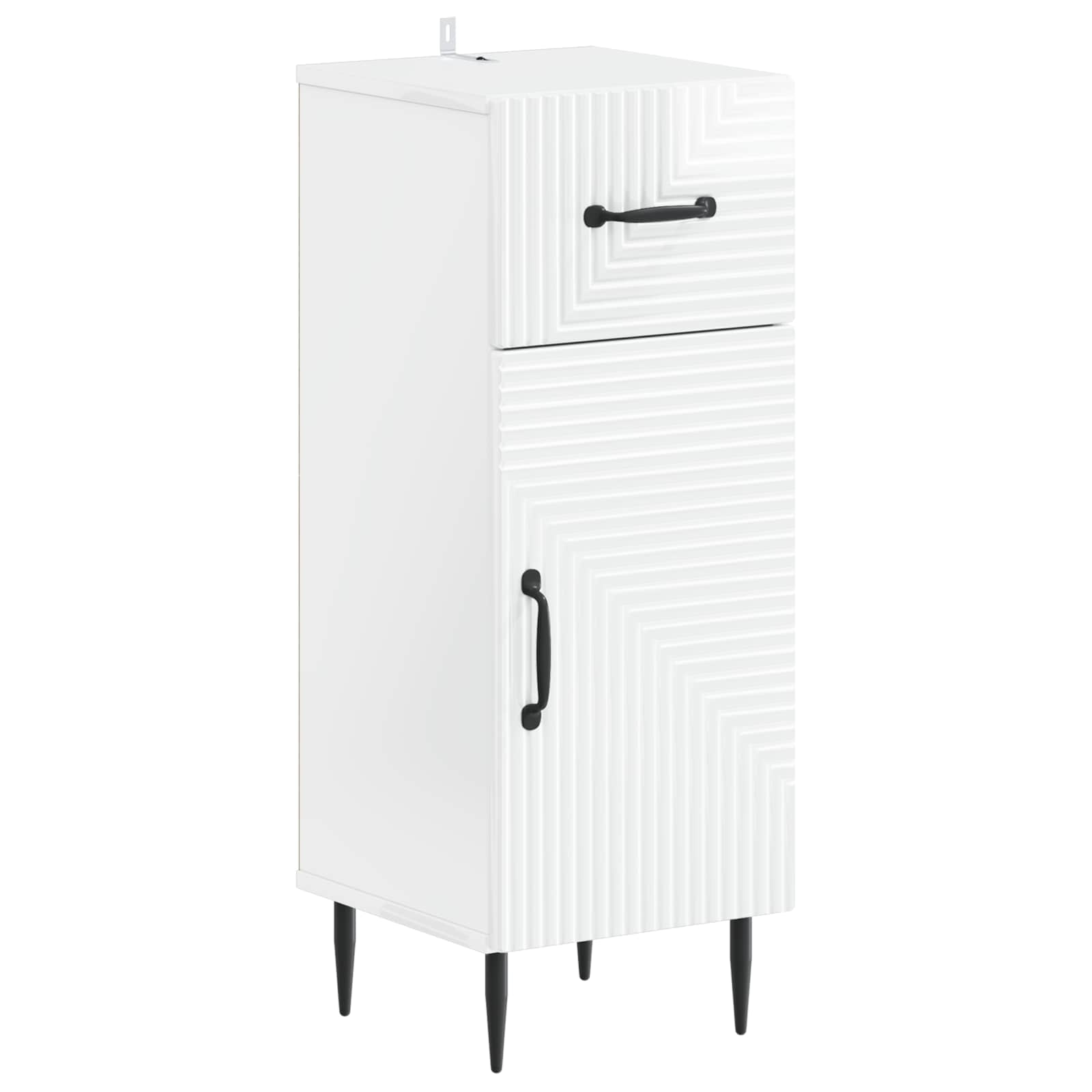 vidaXL Bathroom Storage Cainet HAARLEM High Gloss White 2