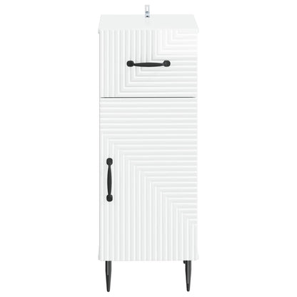 vidaXL Bathroom Storage Cainet HAARLEM High Gloss White 4