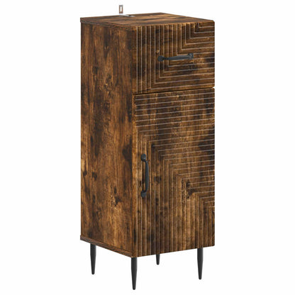 vidaXL Bathroom Storage Cainet HAARLEM Smoked Oak 30 x 31 x 80 cm 2