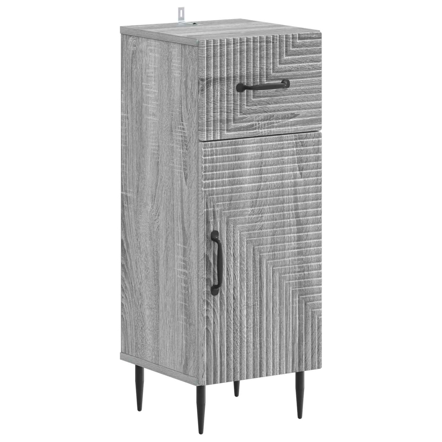 vidaXL Bathroom Storage Cainet HAARLEM Grey Sonoma 30 x 31 x 80 cm 2