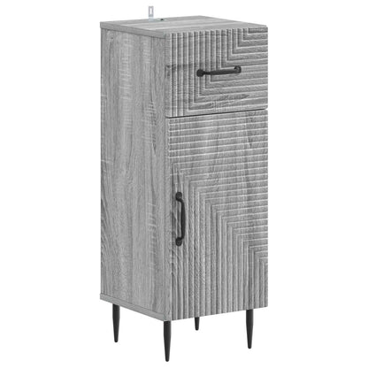 vidaXL Bathroom Storage Cainet HAARLEM Grey Sonoma 30 x 31 x 80 cm 2