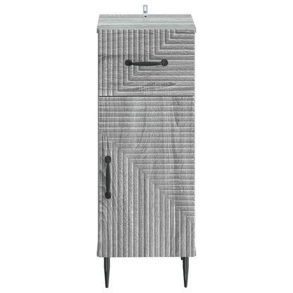 vidaXL Bathroom Storage Cainet HAARLEM Grey Sonoma 30 x 31 x 80 cm 4
