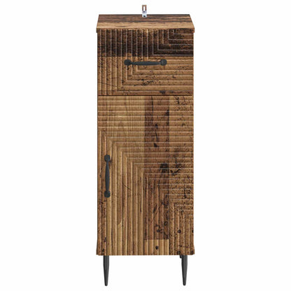 vidaXL Bathroom Storage Cainet HAARLEM Old Wood 30 x 31 x 80 cm 4