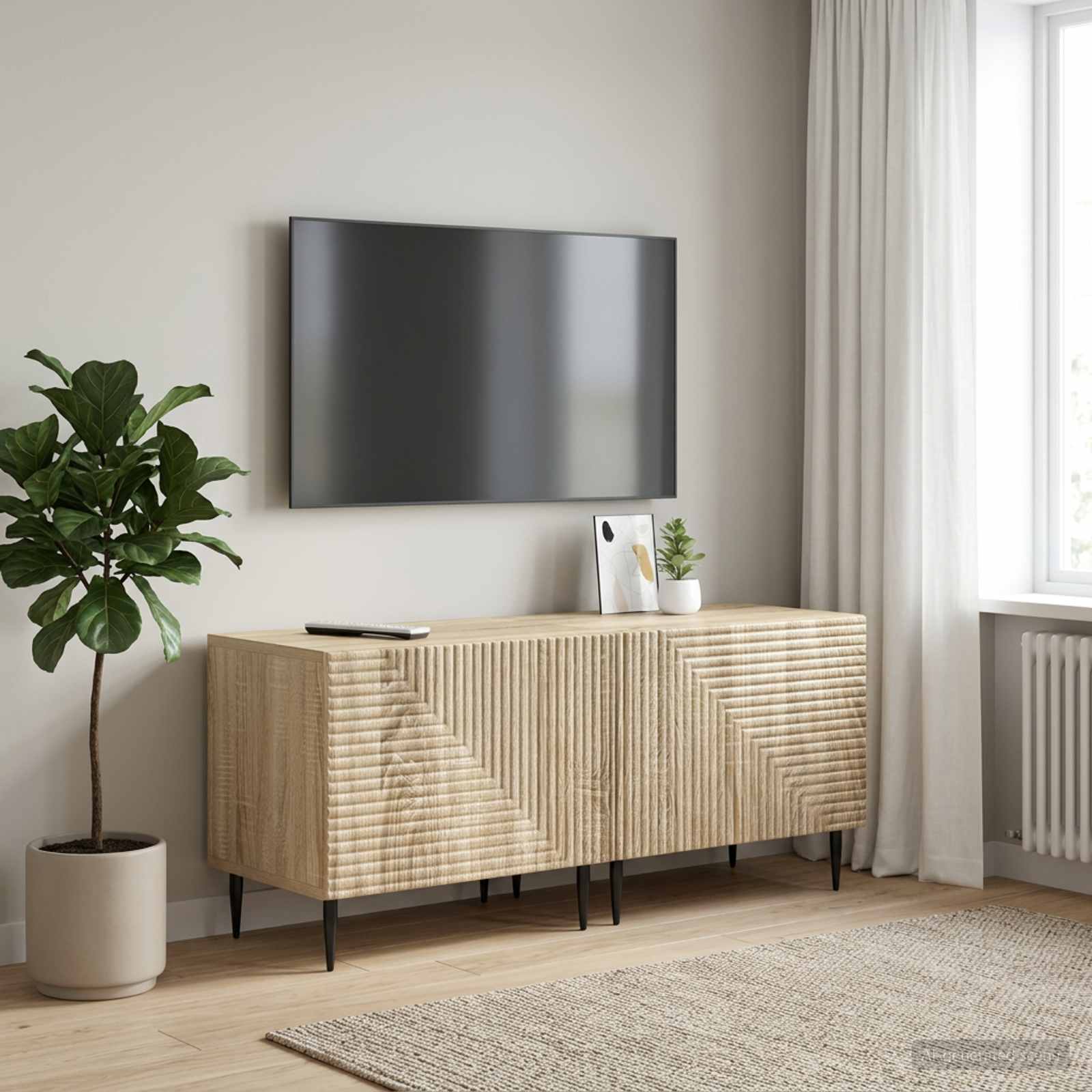 vidaXL TV Cabinet Sonoma Oak Engineered Wood 1