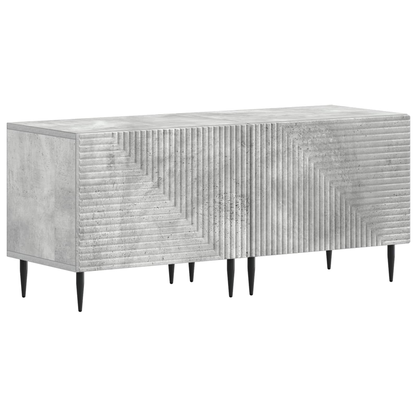 vidaXL TV Cabinet Concrete Grey Engineered Wood 2