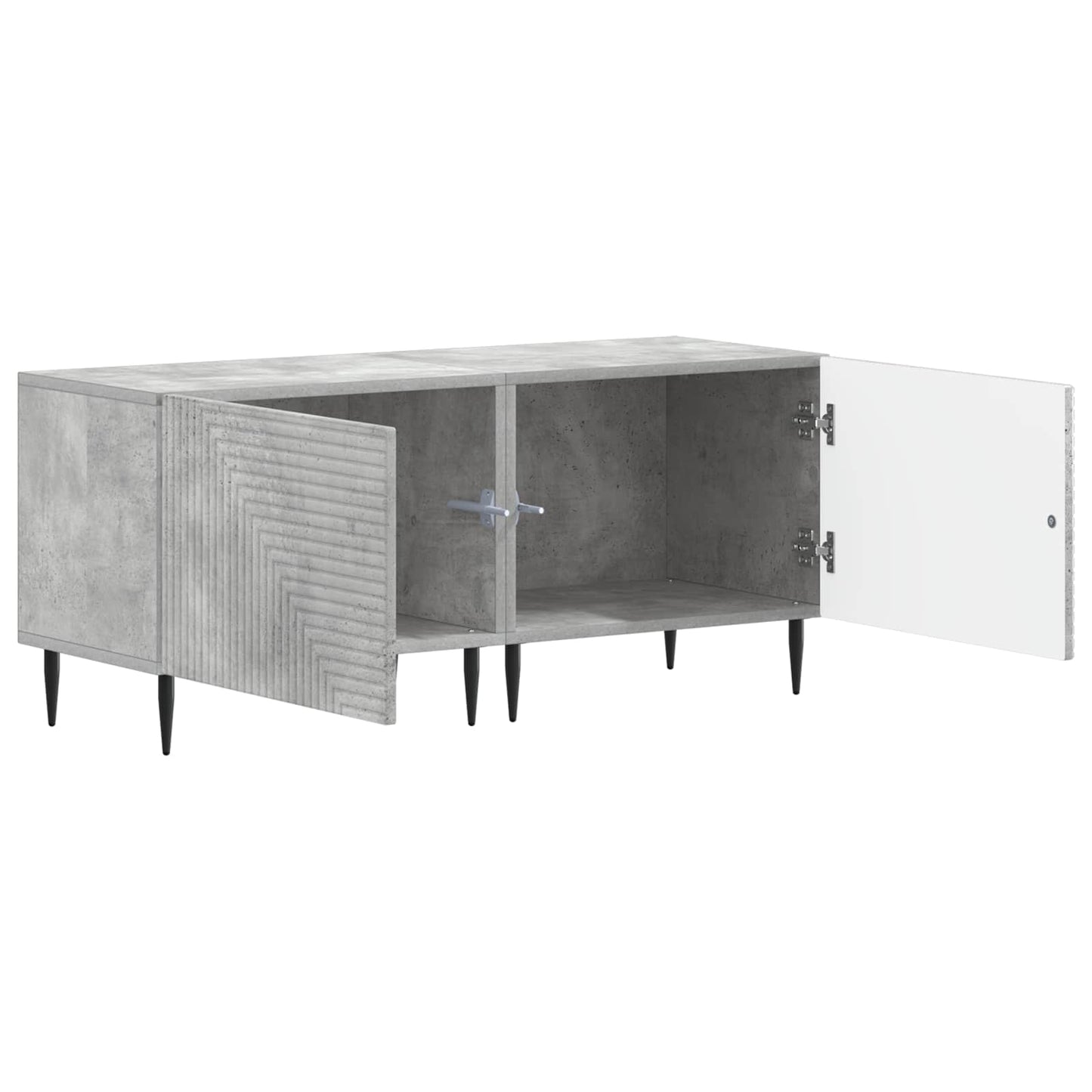 vidaXL TV Cabinet Concrete Grey Engineered Wood 3