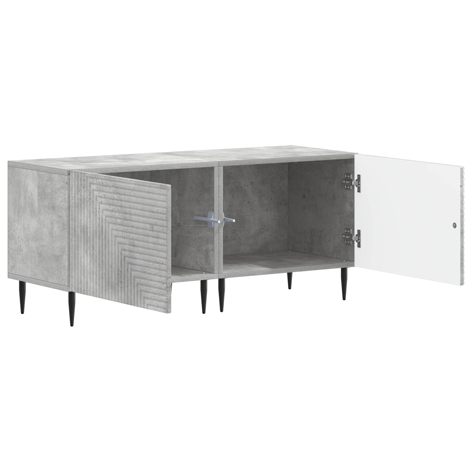 vidaXL TV Cabinet Concrete Grey Engineered Wood 3
