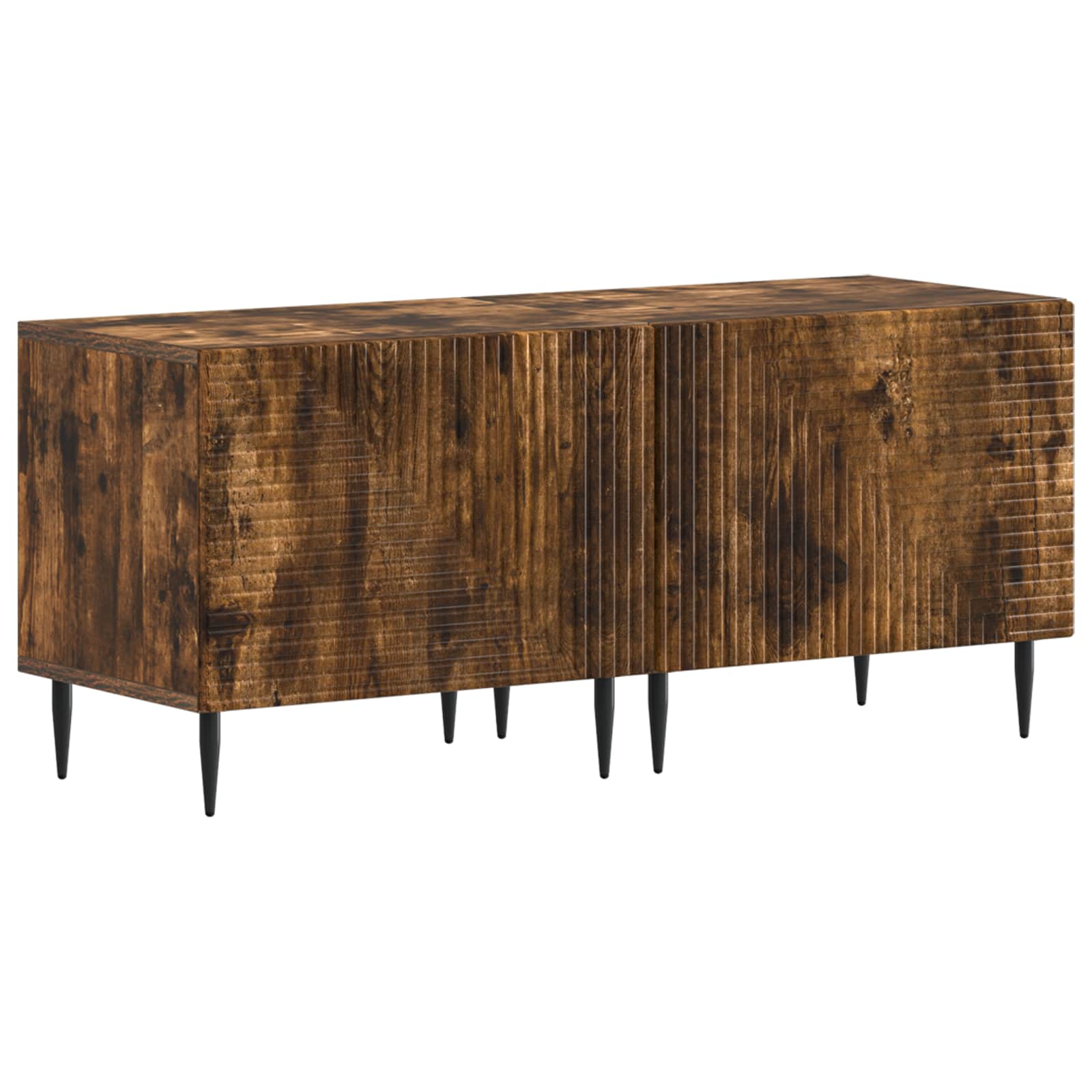 vidaXL TV Cabinet Smoked Oak Engineered Wood 2