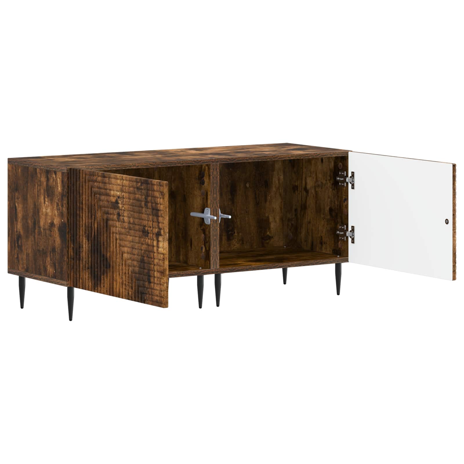 vidaXL TV Cabinet Smoked Oak Engineered Wood 3