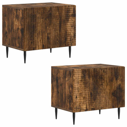vidaXL TV Cabinet Smoked Oak Engineered Wood 4