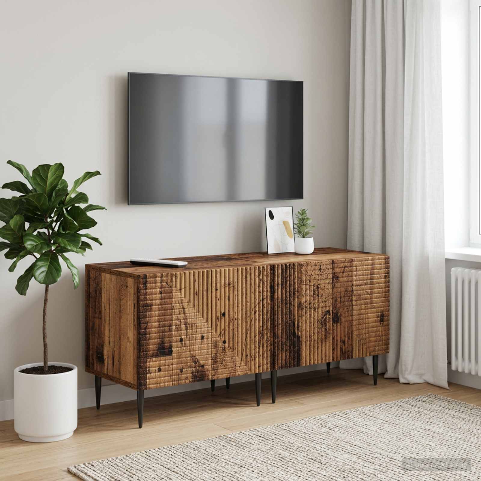 vidaXL TV Cabinet Old Wood Engineered Wood 1