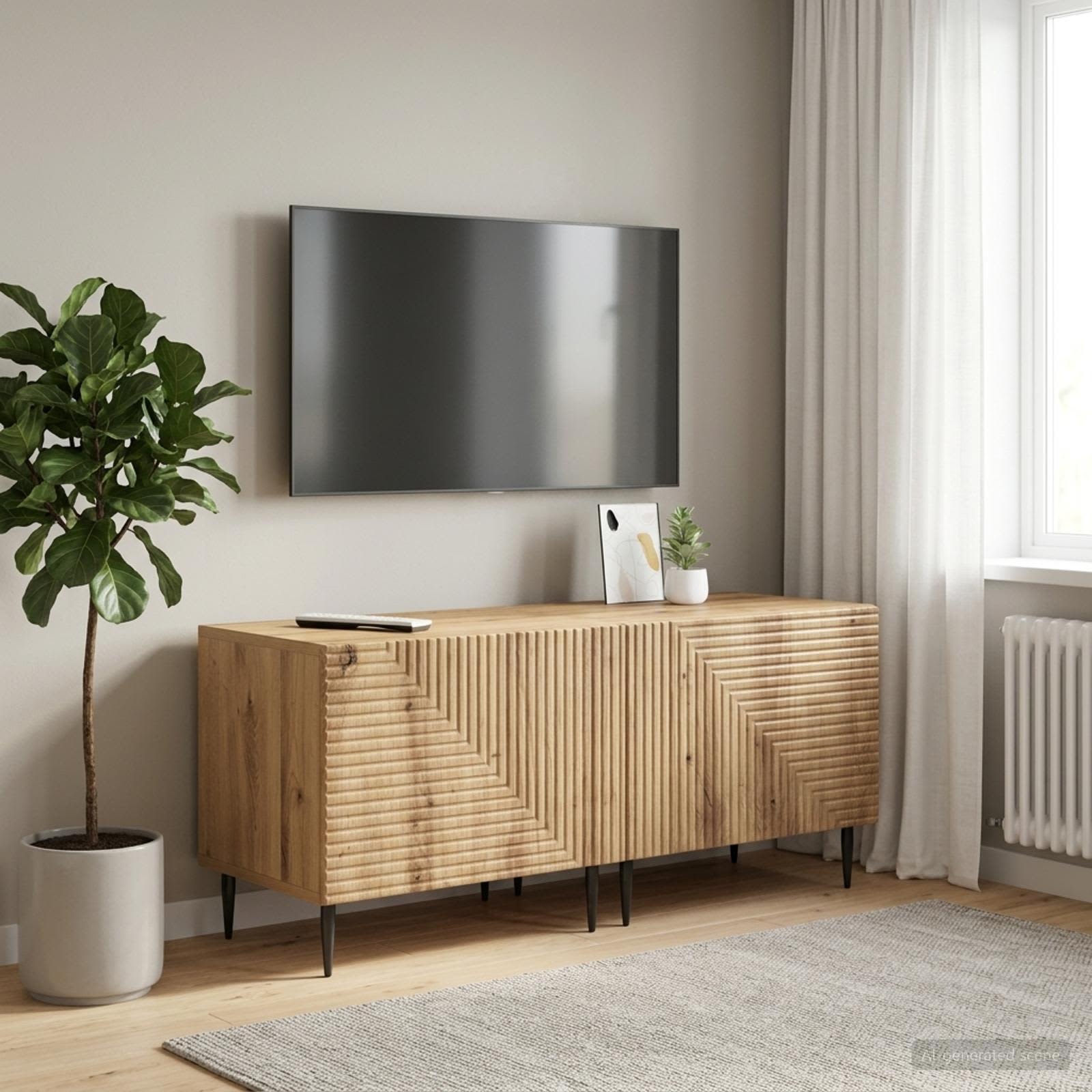 vidaXL TV Cabinet Artisan Oak Engineered Wood 1