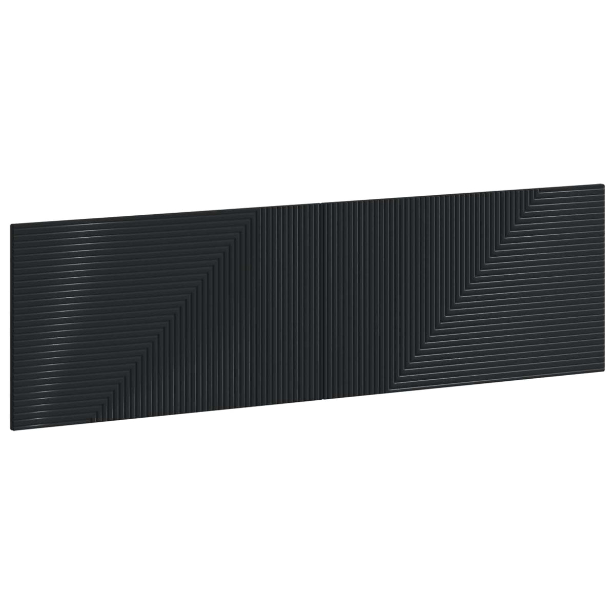 vidaXL Wall-Mounted Headboard HAARLEM Black Engineered Wood 2