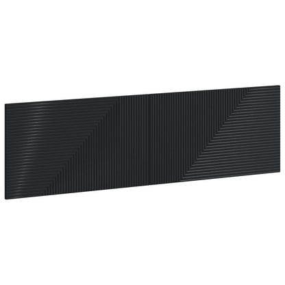 vidaXL Wall-Mounted Headboard HAARLEM Black Engineered Wood 2