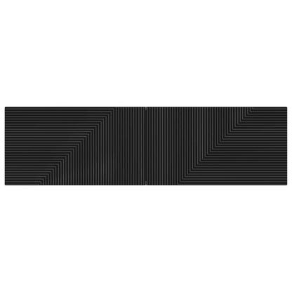 vidaXL Wall-Mounted Headboard HAARLEM Black Engineered Wood 3