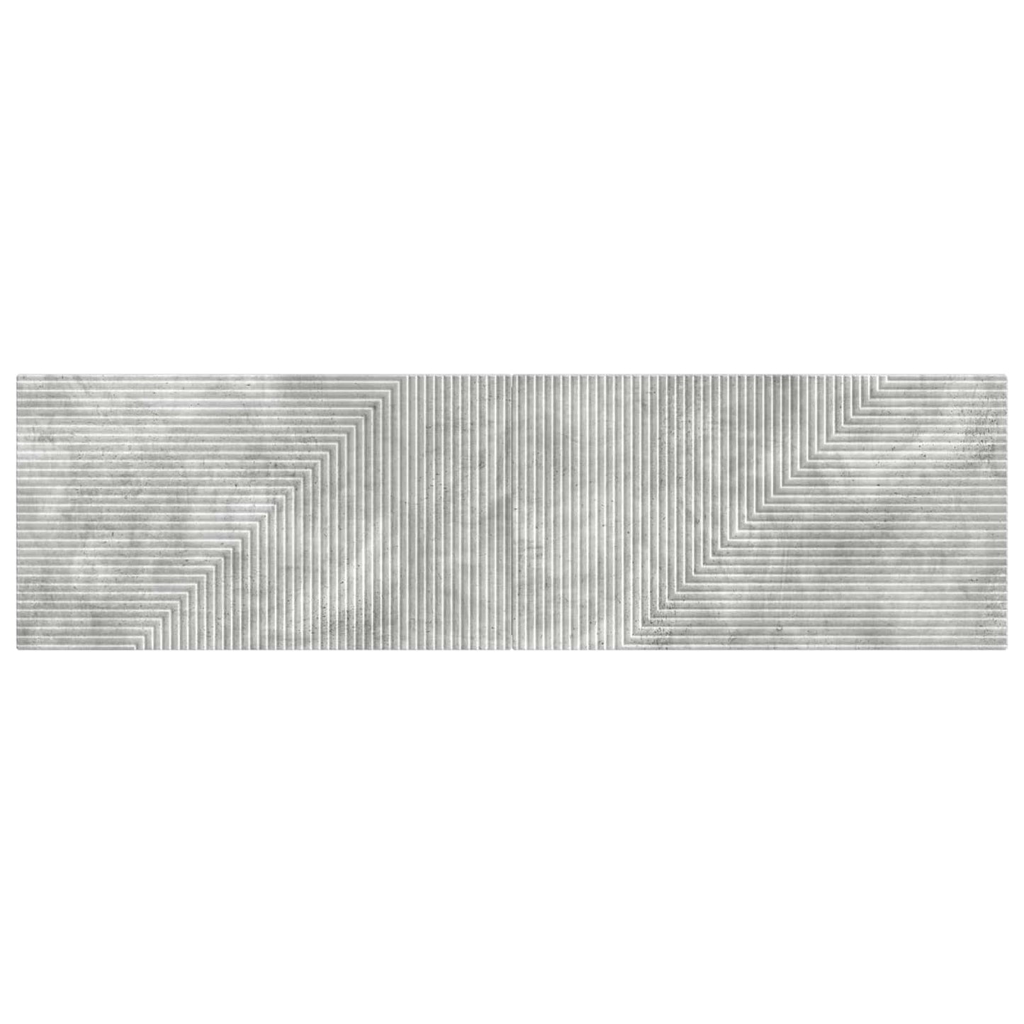 vidaXL Wall-Mounted Headboard HAARLEM Concrete Grey Engineered Wood 3