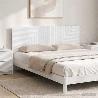 vidaXL Wall-Mounted Headboard HAARLEM White Engineered Wood 1