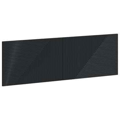 vidaXL Wall-Mounted Headboard HAARLEM Black Engineered Wood 2