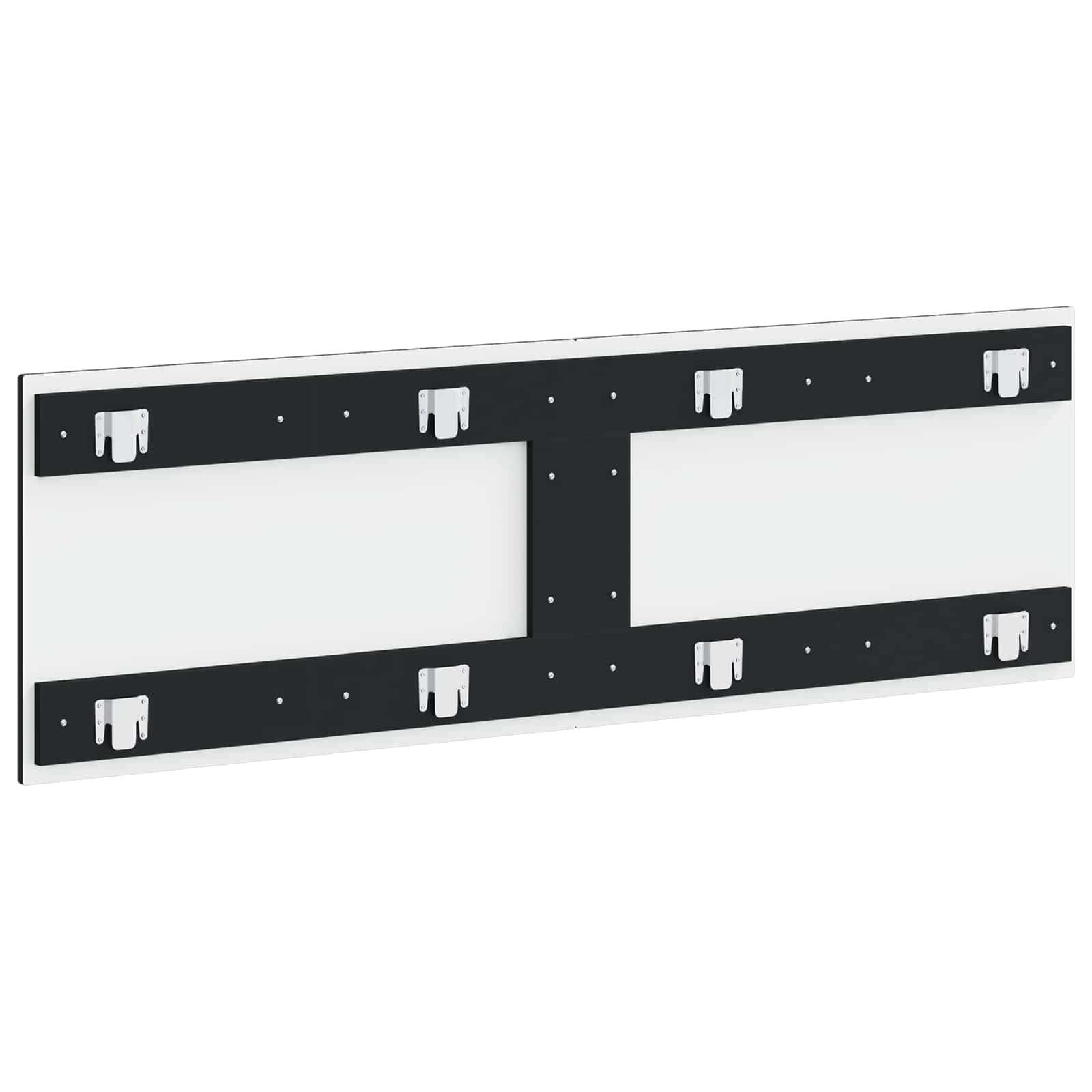 vidaXL Wall-Mounted Headboard HAARLEM Black Engineered Wood 5
