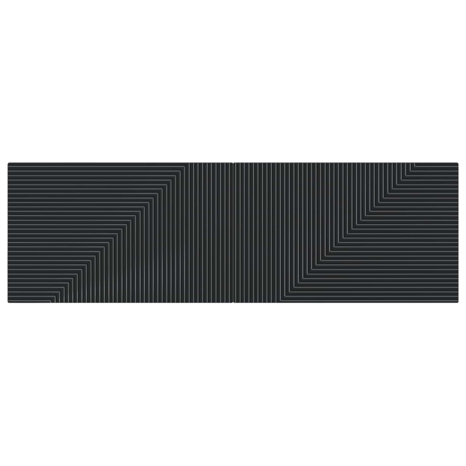vidaXL Wall-Mounted Headboard HAARLEM Black Engineered Wood 3