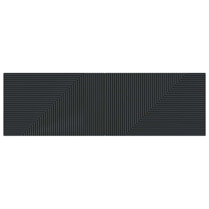 vidaXL Wall-Mounted Headboard HAARLEM Black Engineered Wood 3