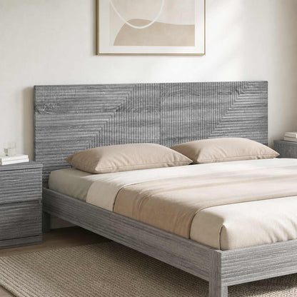 vidaXL Wall-Mounted Headboard HAARLEM Grey Sonoma Engineered Wood 1