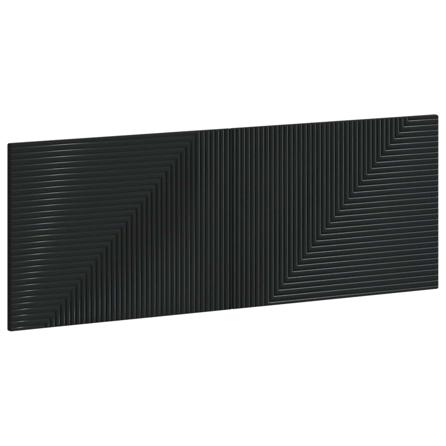 vidaXL Wall-Mounted Headboard HAARLEM Black Engineered Wood 2