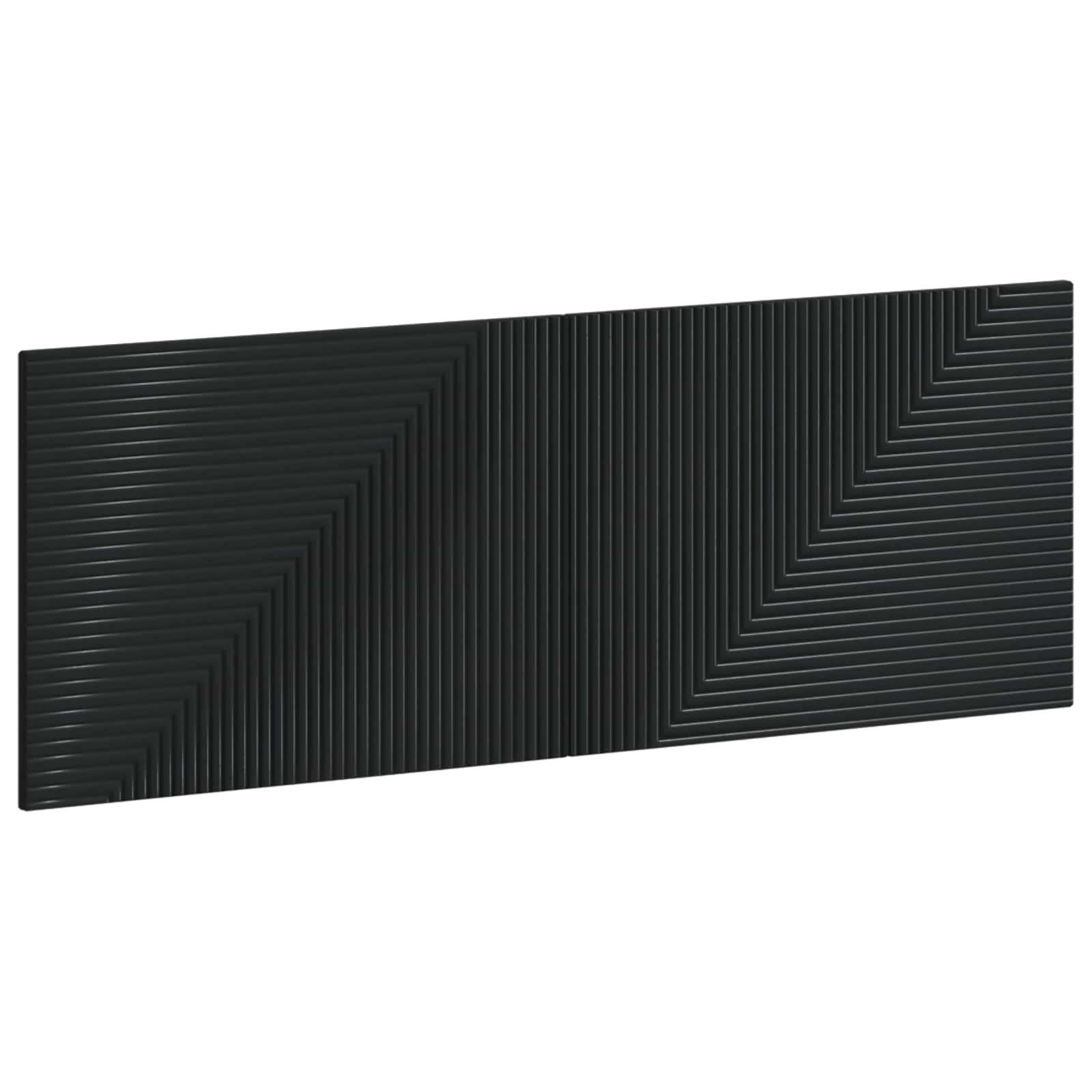 vidaXL Wall-Mounted Headboard HAARLEM Black Engineered Wood 2