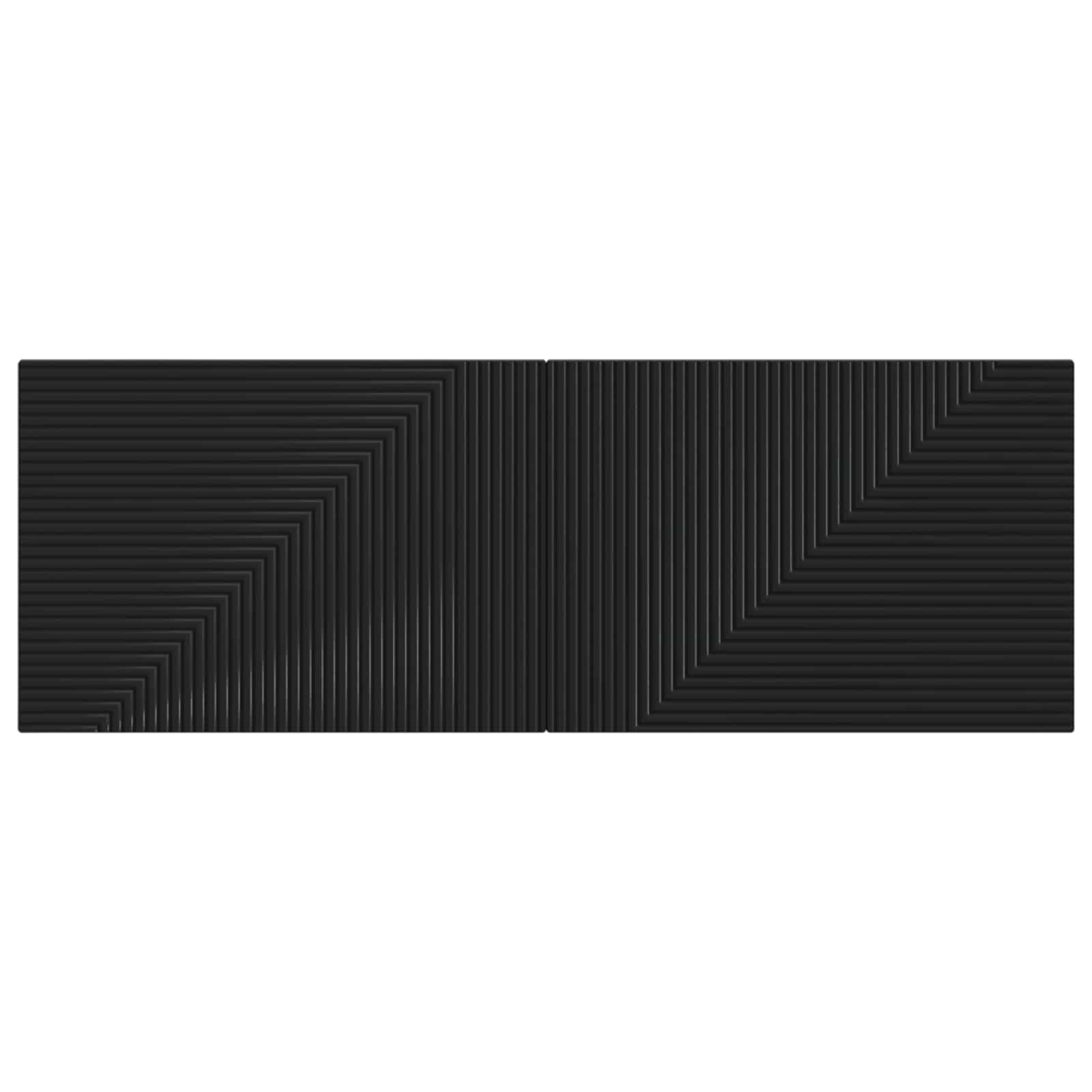 vidaXL Wall-Mounted Headboard HAARLEM Black Engineered Wood 3