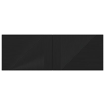 vidaXL Wall-Mounted Headboard HAARLEM Black Engineered Wood 3