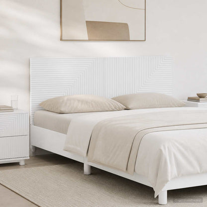 vidaXL Wall-Mounted Headboard HAARLEM White Engineered Wood 1