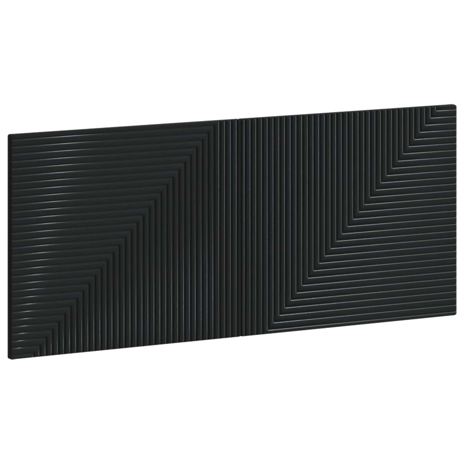 vidaXL Wall-Mounted Headboard HAARLEM Black Engineered Wood 2
