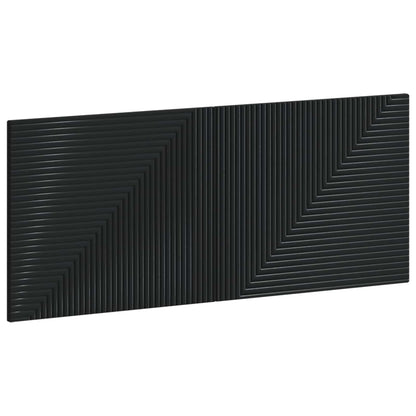 vidaXL Wall-Mounted Headboard HAARLEM Black Engineered Wood 2