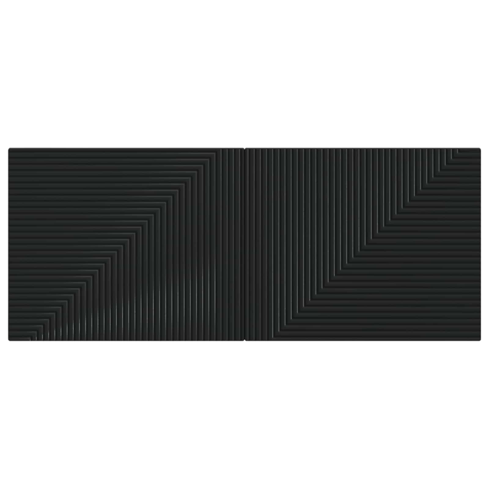 vidaXL Wall-Mounted Headboard HAARLEM Black Engineered Wood 3