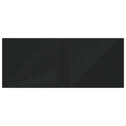 vidaXL Wall-Mounted Headboard HAARLEM Black Engineered Wood 3