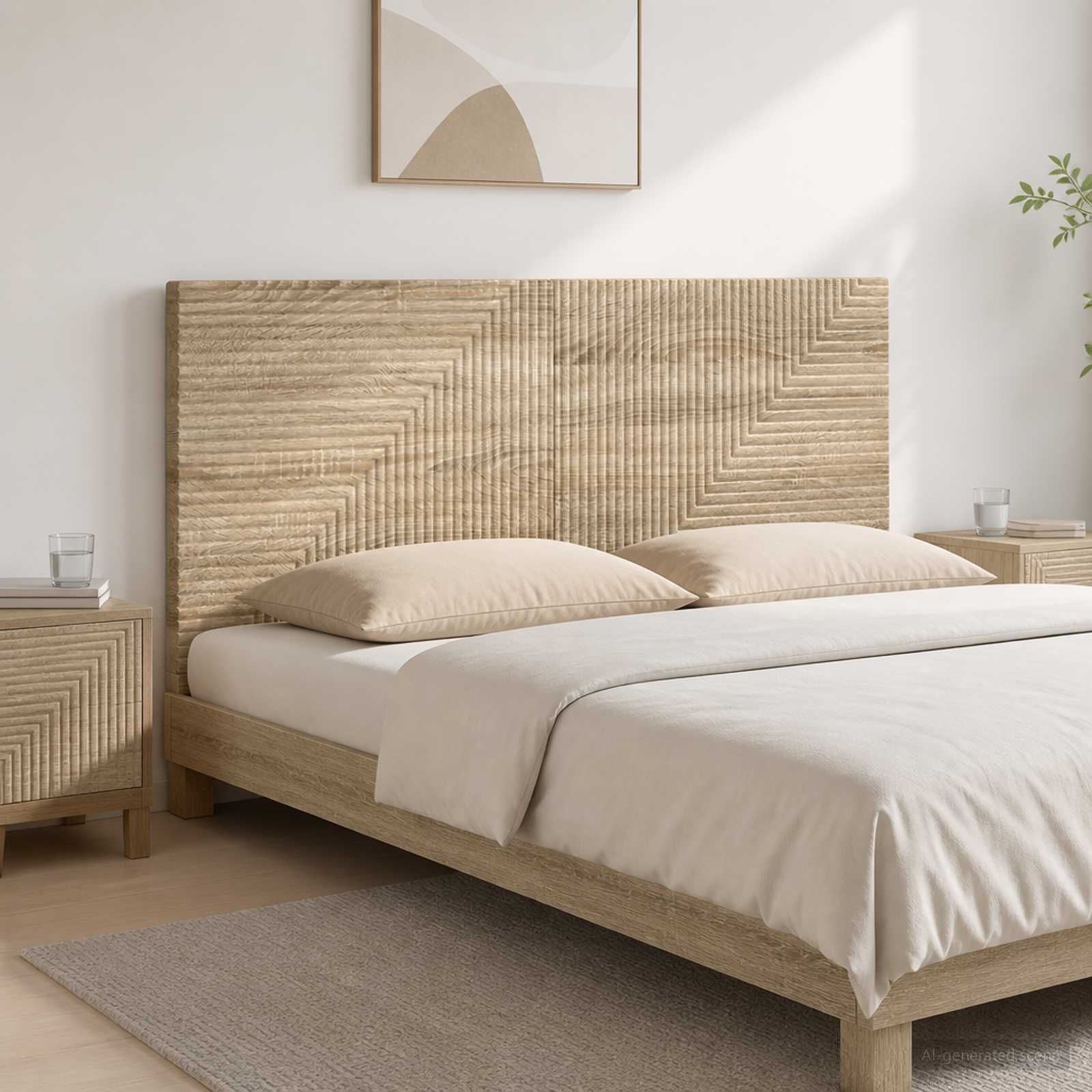 vidaXL Wall-Mounted Headboard HAARLEM Sonoma Oak Engineered Wood 1