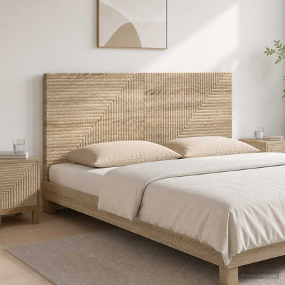 vidaXL Wall-Mounted Headboard HAARLEM Sonoma Oak Engineered Wood 1