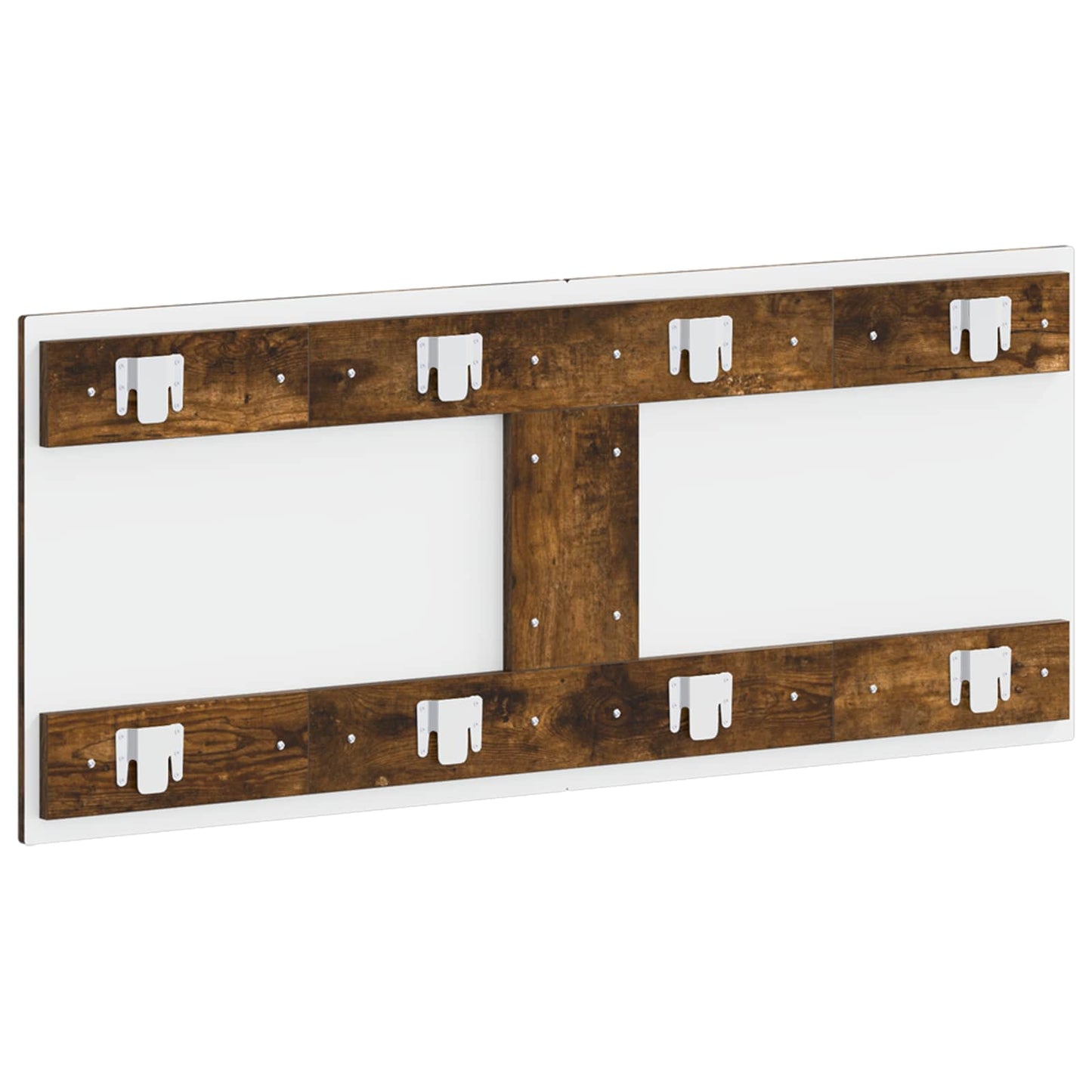 vidaXL Wall-Mounted Headboard HAARLEM Smoked Oak Engineered Wood 5