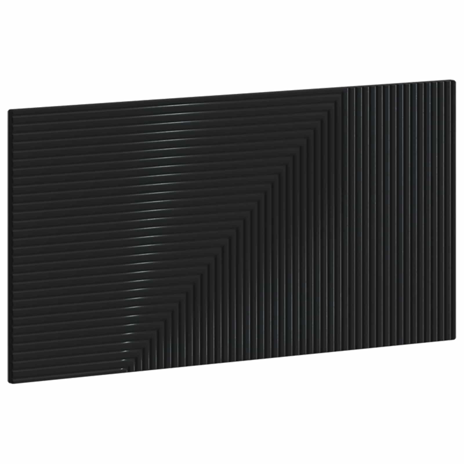 vidaXL Wall-Mounted Headboard HAARLEM Black Engineered Wood 2