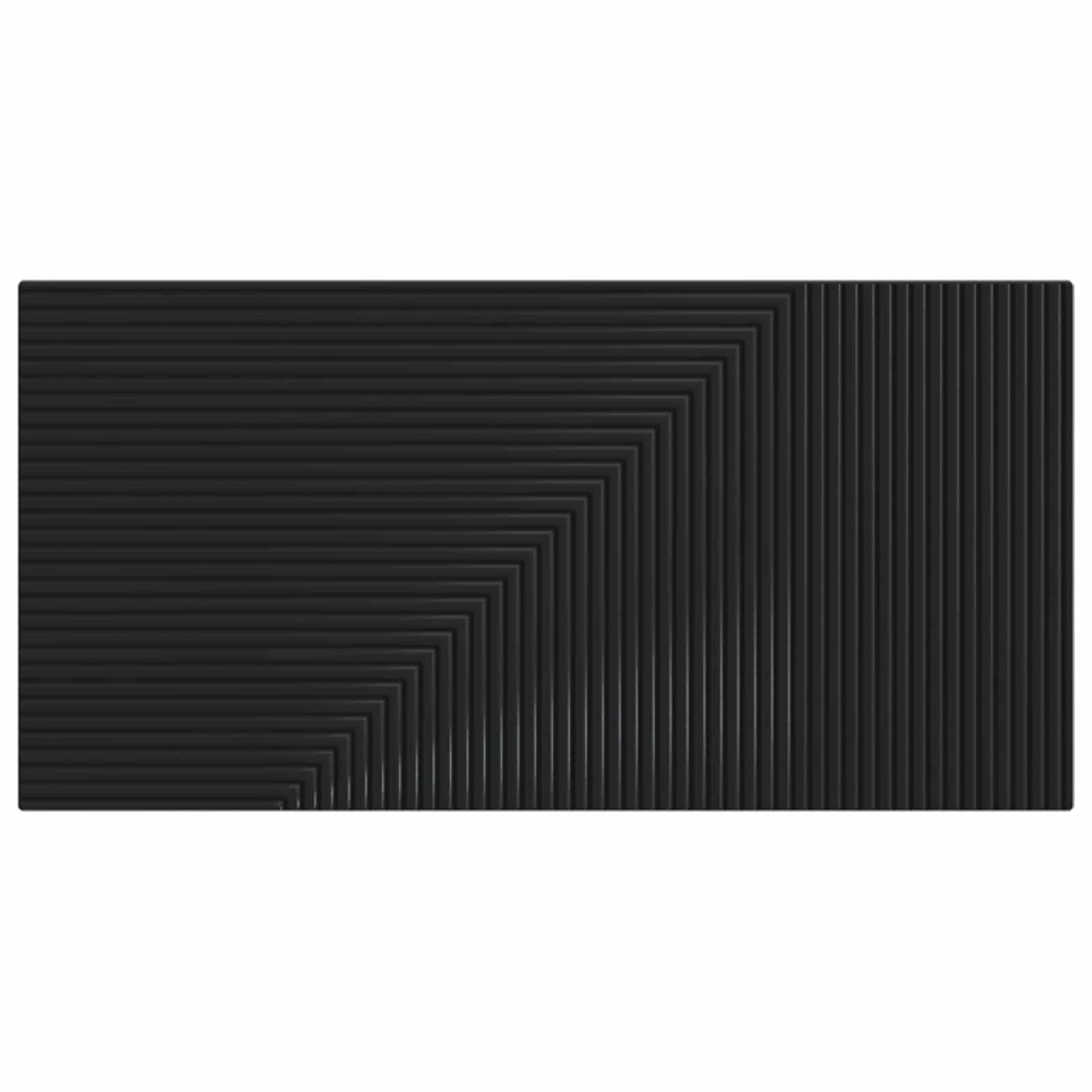 vidaXL Wall-Mounted Headboard HAARLEM Black Engineered Wood 3