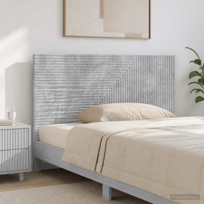 vidaXL Wall-Mounted Headboard HAARLEM Concrete Grey Engineered Wood 1