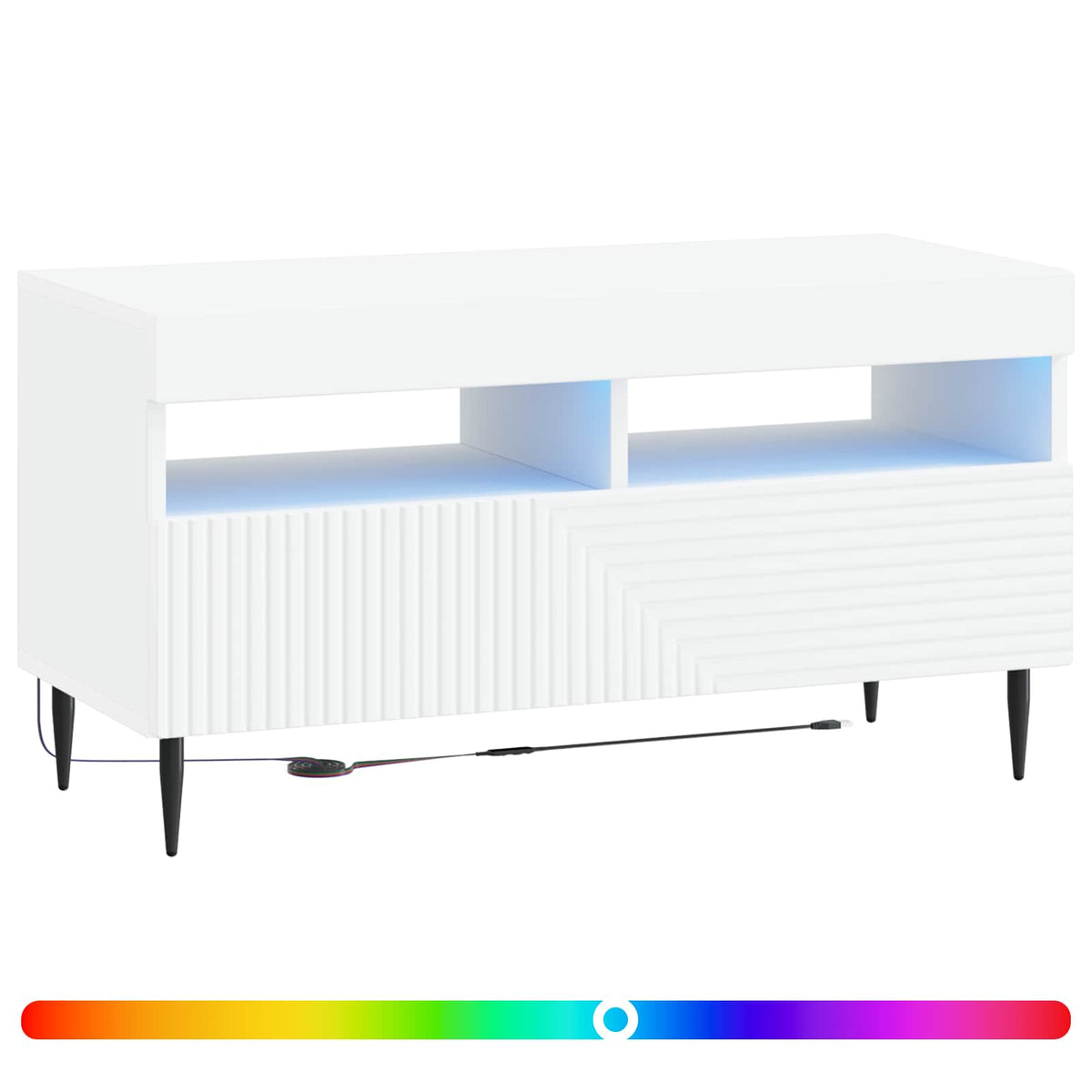 LED TV Cabinet HAARLEM 81 x 35 x 43 cm White