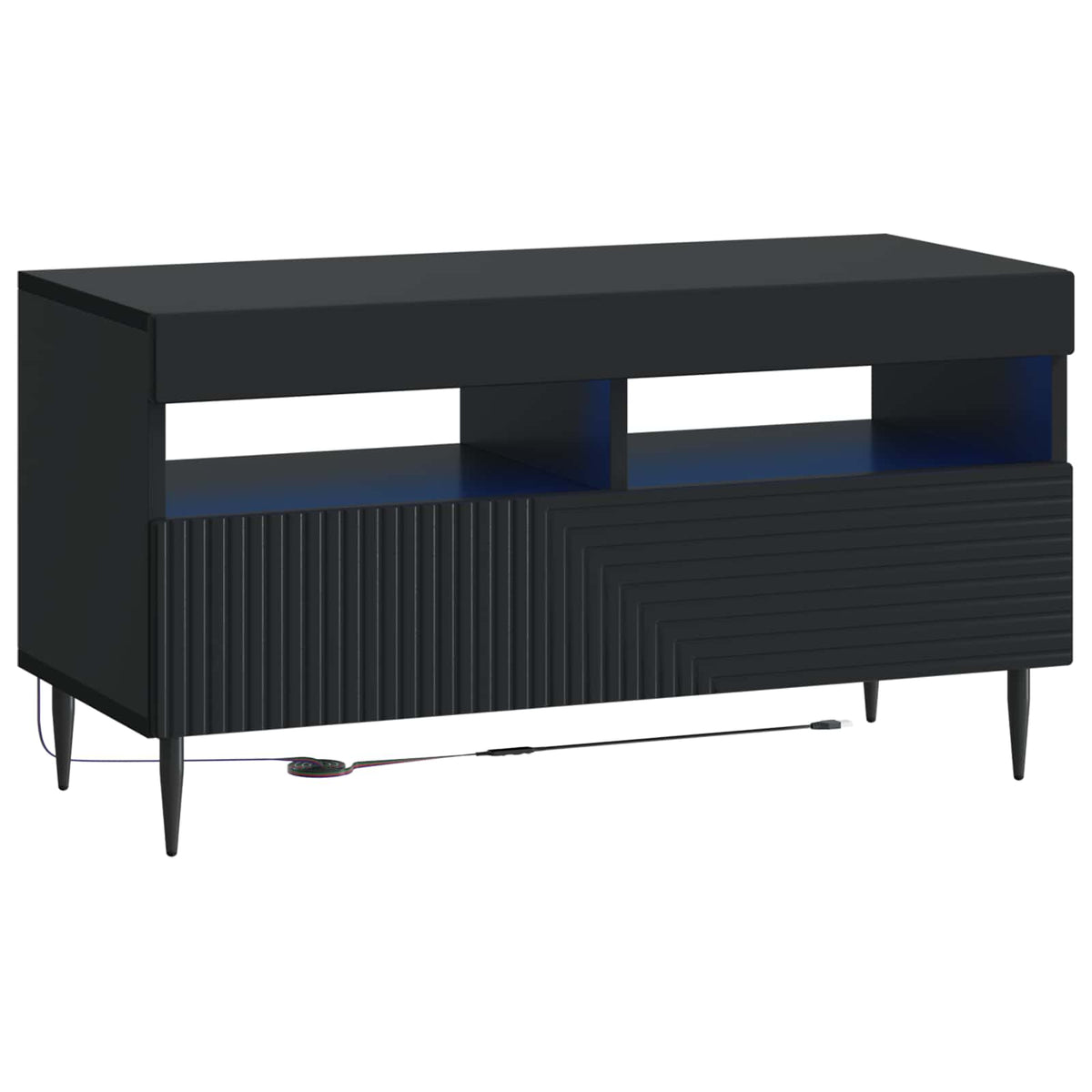 LED TV Cabinet HAARLEM 81 x 35 x 43 cm Black