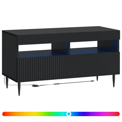 LED TV Cabinet HAARLEM 81 x 35 x 43 cm Black