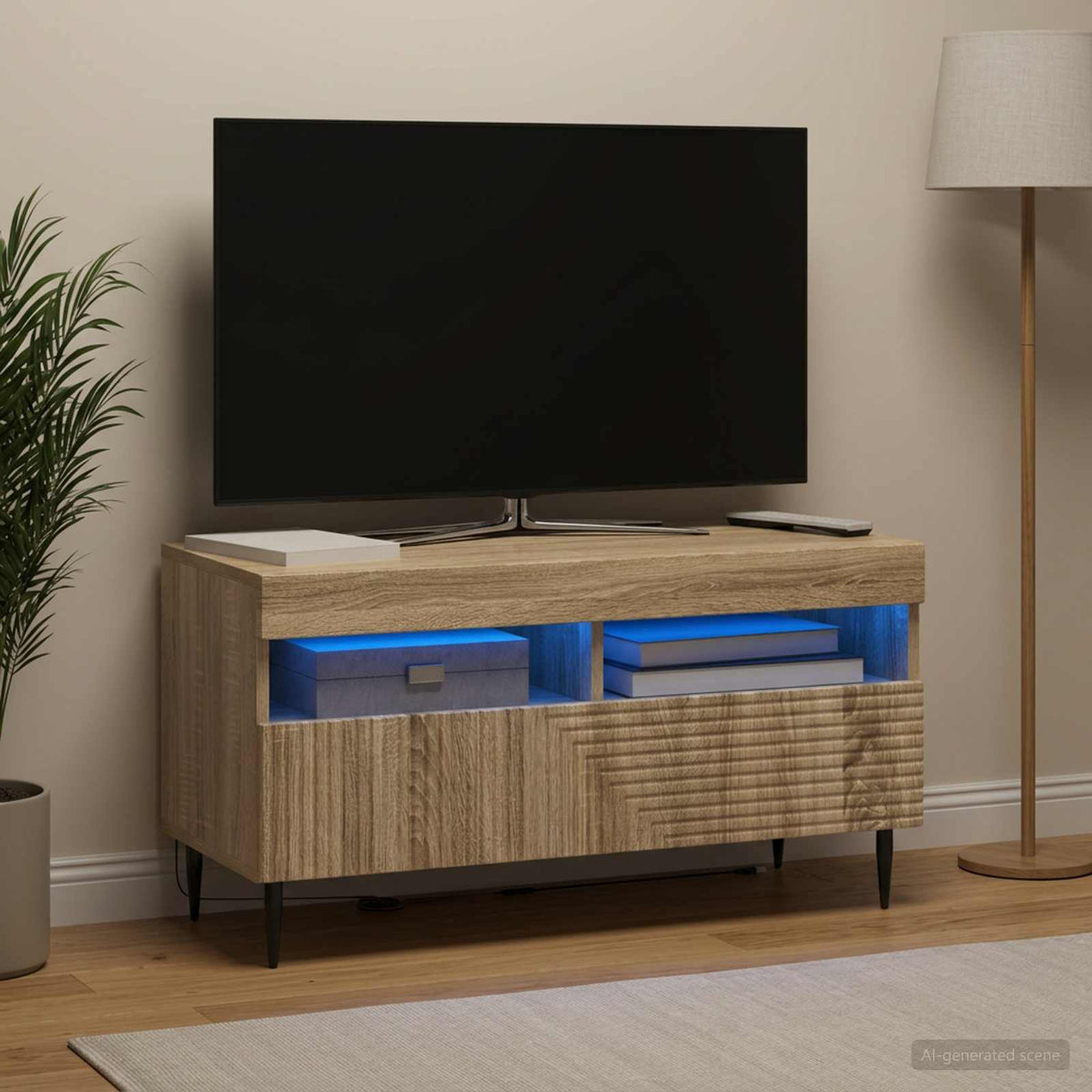 LED TV Cabinet HAARLEM 81 x 35 x 43 cm Sonoma oak